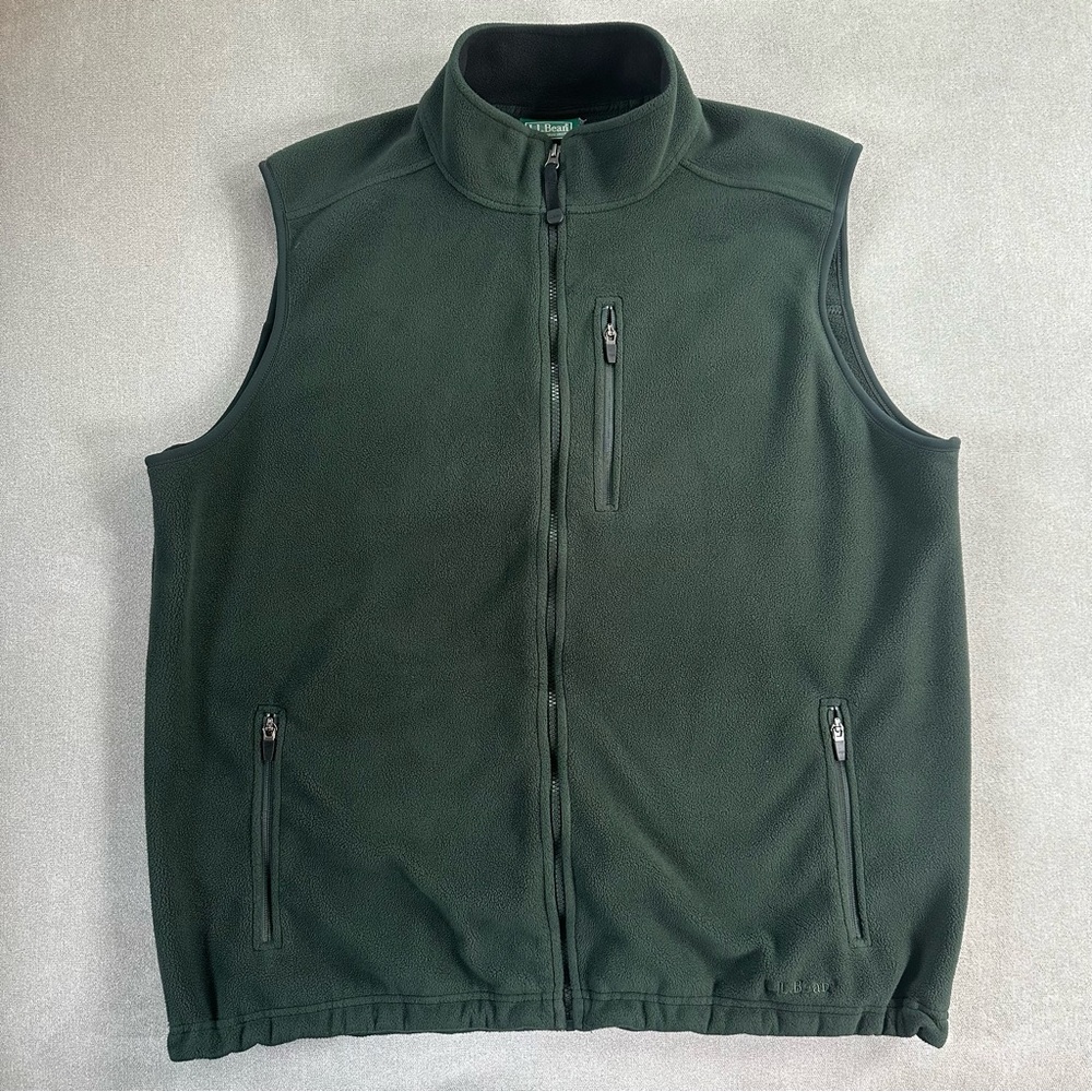 L.L. Bean Men’s Vintage Green Polartec Fleece Vest XL Tall